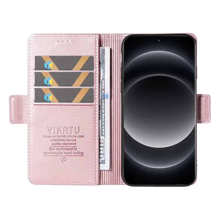 YIKATU YK-003 For Xiaomi 14 Ultra Case Anti-Scratch Leather Wallet Phone Cover