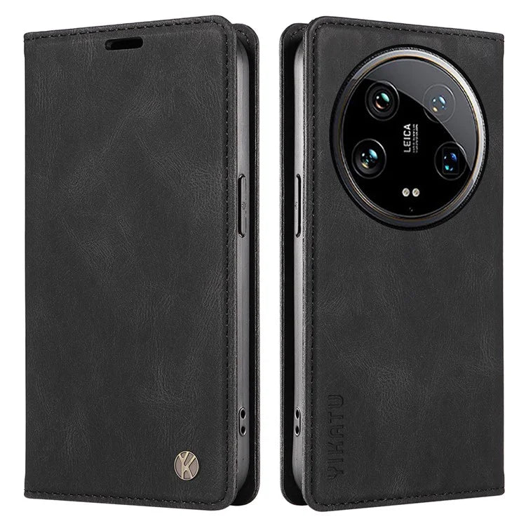 YIKATU YK-004 For Xiaomi 14 Ultra Wallet Phone Case Skin-Touch Leather Flip Cover