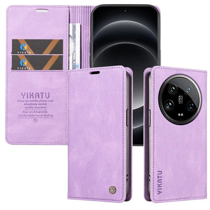 YIKATU YK-004 For Xiaomi 14 Ultra Wallet Phone Case Skin-Touch Leather Flip Cover