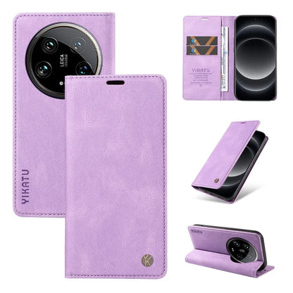 YIKATU YK-004 For Xiaomi 14 Ultra Wallet Phone Case Skin-Touch Leather Flip Cover