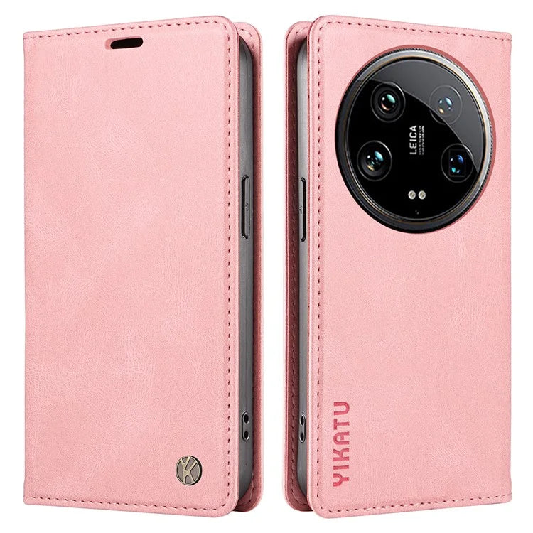 YIKATU YK-004 For Xiaomi 14 Ultra Wallet Phone Case Skin-Touch Leather Flip Cover