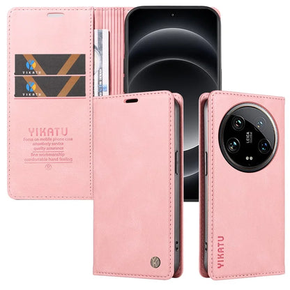 YIKATU YK-004 For Xiaomi 14 Ultra Wallet Phone Case Skin-Touch Leather Flip Cover