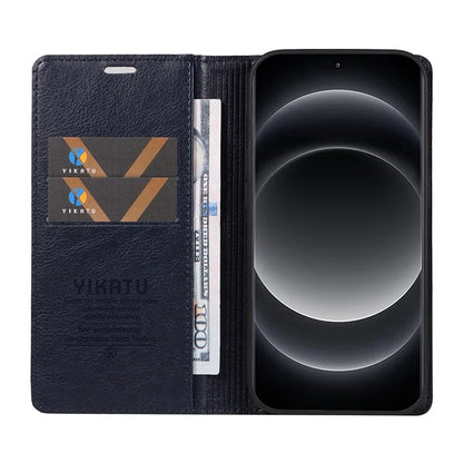 YIKATU YK-006 For Xiaomi 14 Ultra Wallet Case Magnetic Closure Leather Litchi Texture Phone Cover