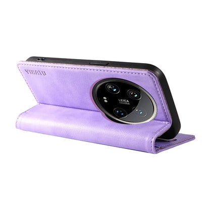 YIKATU YK-006 For Xiaomi 14 Ultra Wallet Case Magnetic Closure Leather Litchi Texture Phone Cover