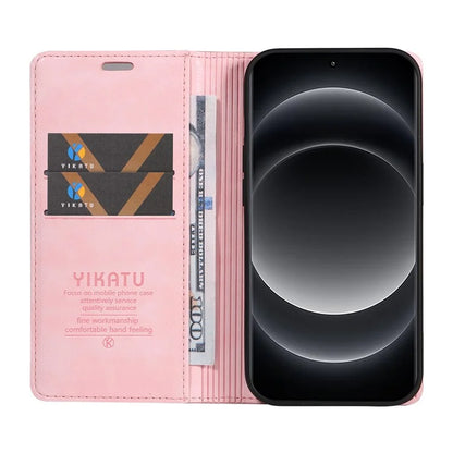 YIKATU YK-006 For Xiaomi 14 Ultra Wallet Case Magnetic Closure Leather Litchi Texture Phone Cover