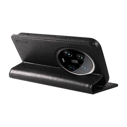 YIKATU YK-006 For Xiaomi 14 Ultra Wallet Case Magnetic Closure Leather Litchi Texture Phone Cover