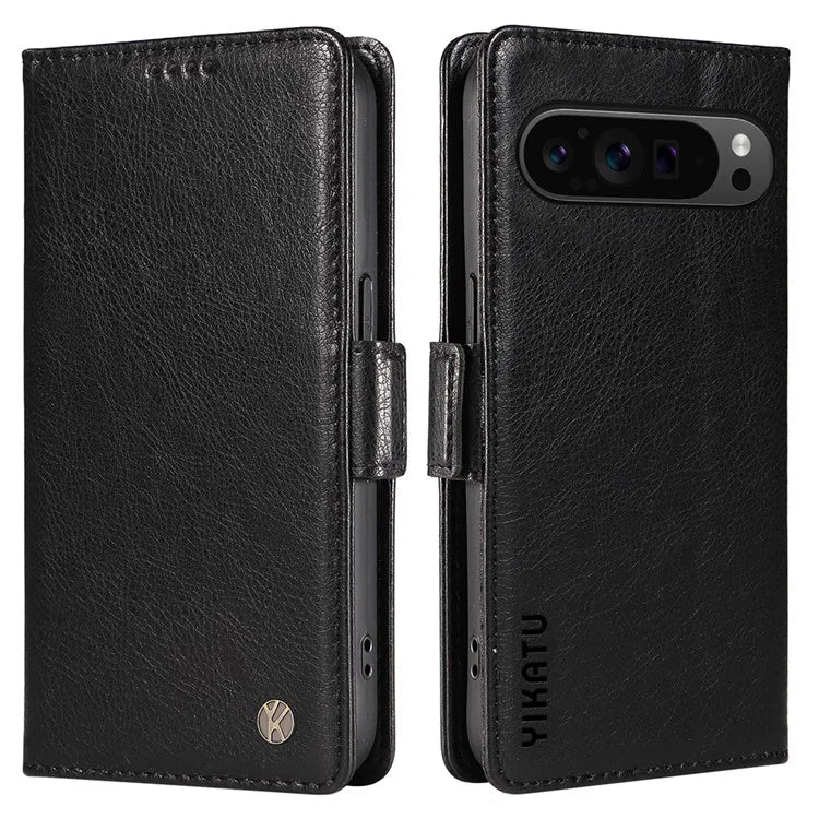 YIKATU YK-007 For Google Pixel 9 Pro Case Litchi Texture PU Leather Wallet Phone Cover