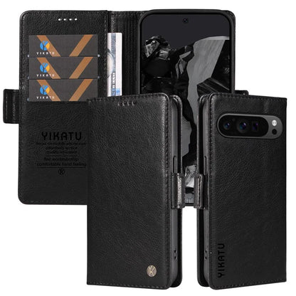 YIKATU YK-007 For Google Pixel 9 Pro Case Litchi Texture PU Leather Wallet Phone Cover
