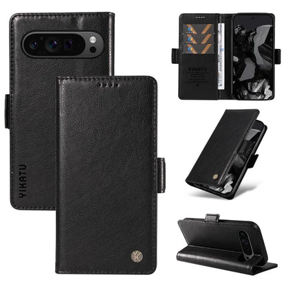 YIKATU YK-007 For Google Pixel 9 Pro Case Litchi Texture PU Leather Wallet Phone Cover