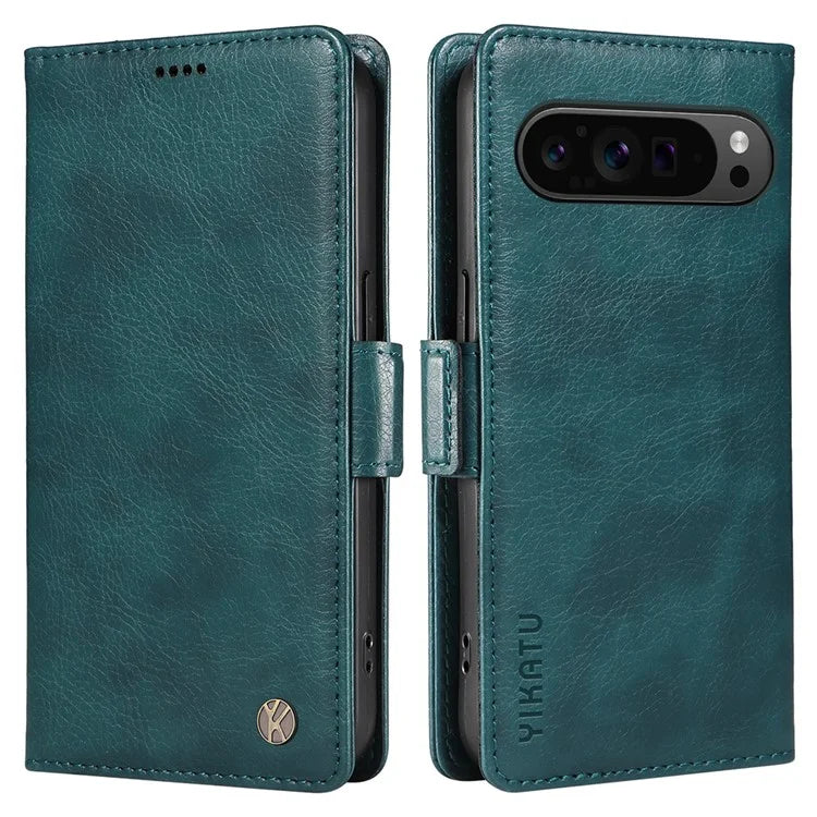 YIKATU YK-007 For Google Pixel 9 Pro Case Litchi Texture PU Leather Wallet Phone Cover