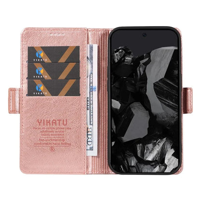 YIKATU YK-007 For Google Pixel 9 Pro Case Litchi Texture PU Leather Wallet Phone Cover