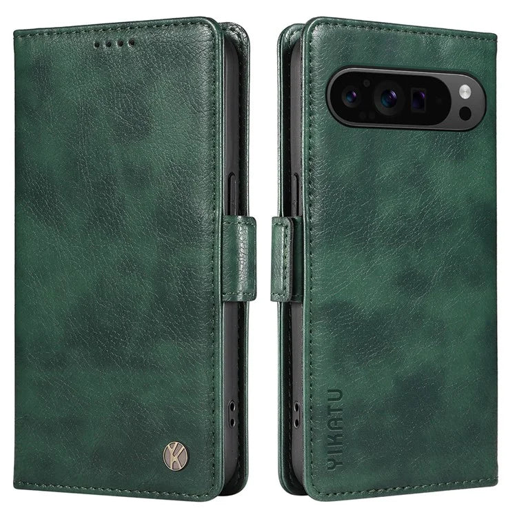 YIKATU YK-007 For Google Pixel 9 Pro Case Litchi Texture PU Leather Wallet Phone Cover
