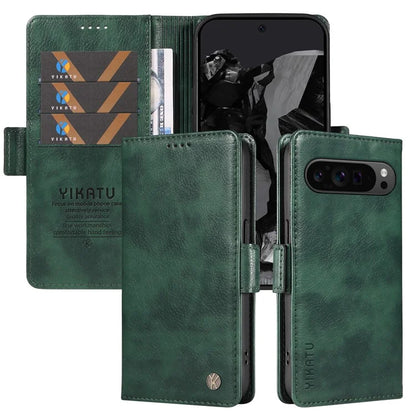 YIKATU YK-007 For Google Pixel 9 Pro Case Litchi Texture PU Leather Wallet Phone Cover