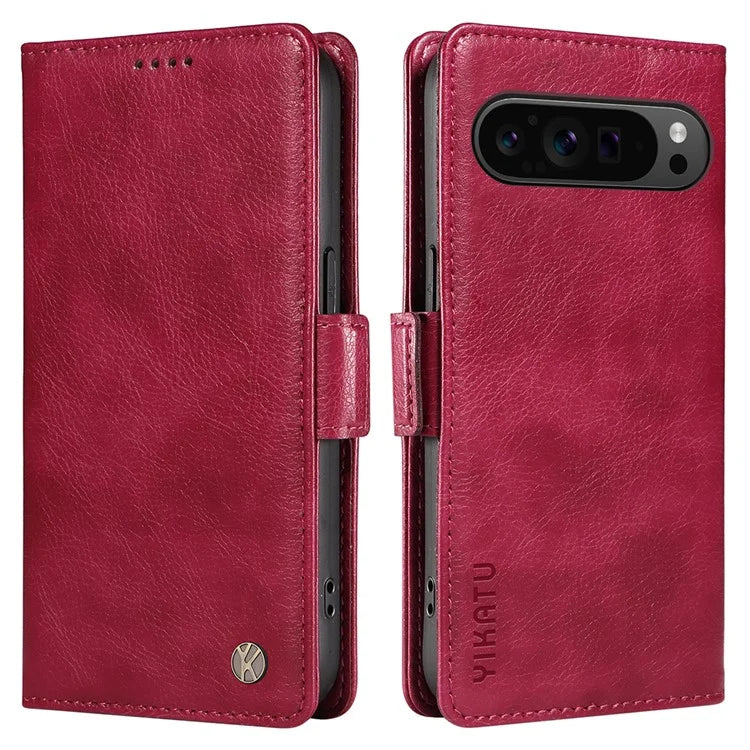 YIKATU YK-007 For Google Pixel 9 Pro Case Litchi Texture PU Leather Wallet Phone Cover