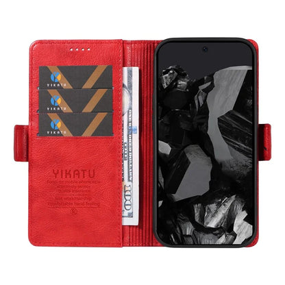 YIKATU YK-007 For Google Pixel 9 Pro Case Litchi Texture PU Leather Wallet Phone Cover