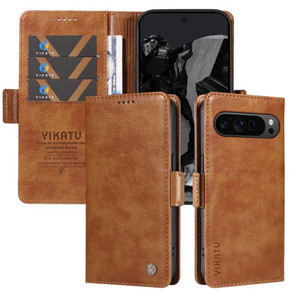 YIKATU YK-007 For Google Pixel 9 Pro Case Litchi Texture PU Leather Wallet Phone Cover