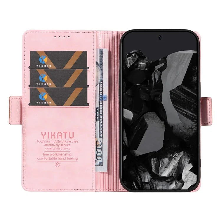 YIKATU YK-007 For Google Pixel 9 Pro Case Litchi Texture PU Leather Wallet Phone Cover