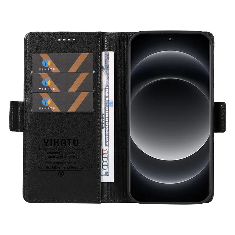 YIKATU YK-007 For Xiaomi 14 Ultra Case PU Leather Stand Folio Card Holder Phone Cover