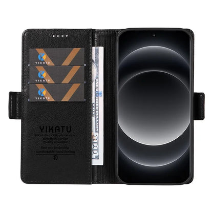 YIKATU YK-007 For Xiaomi 14 Ultra Case PU Leather Stand Folio Card Holder Phone Cover