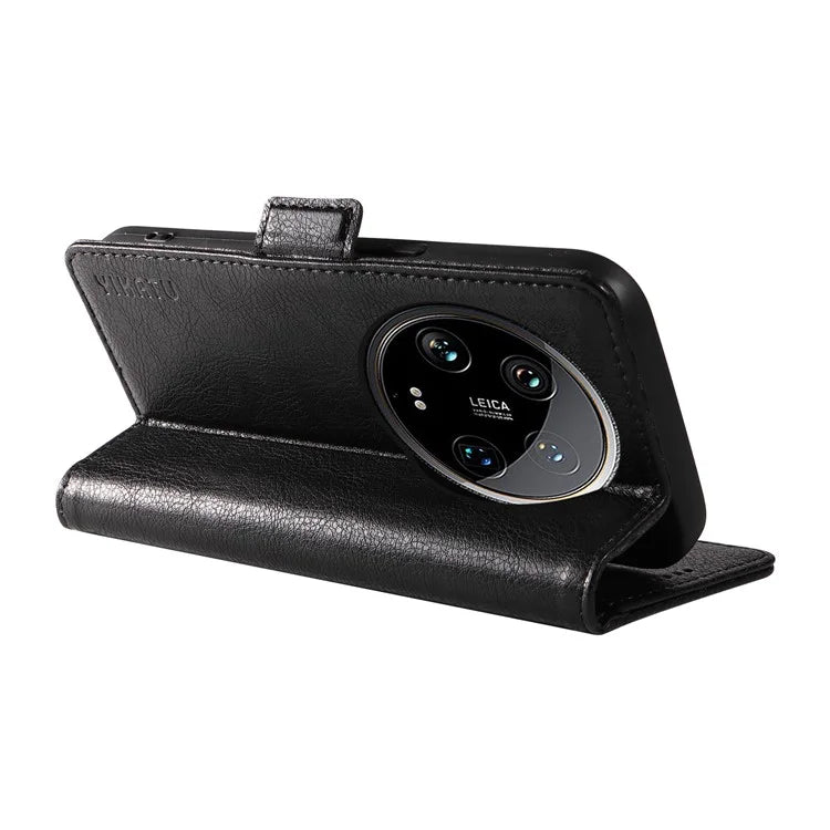 YIKATU YK-007 For Xiaomi 14 Ultra Case PU Leather Stand Folio Card Holder Phone Cover