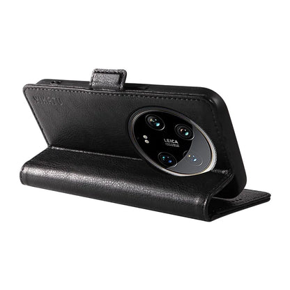 YIKATU YK-007 For Xiaomi 14 Ultra Case PU Leather Stand Folio Card Holder Phone Cover