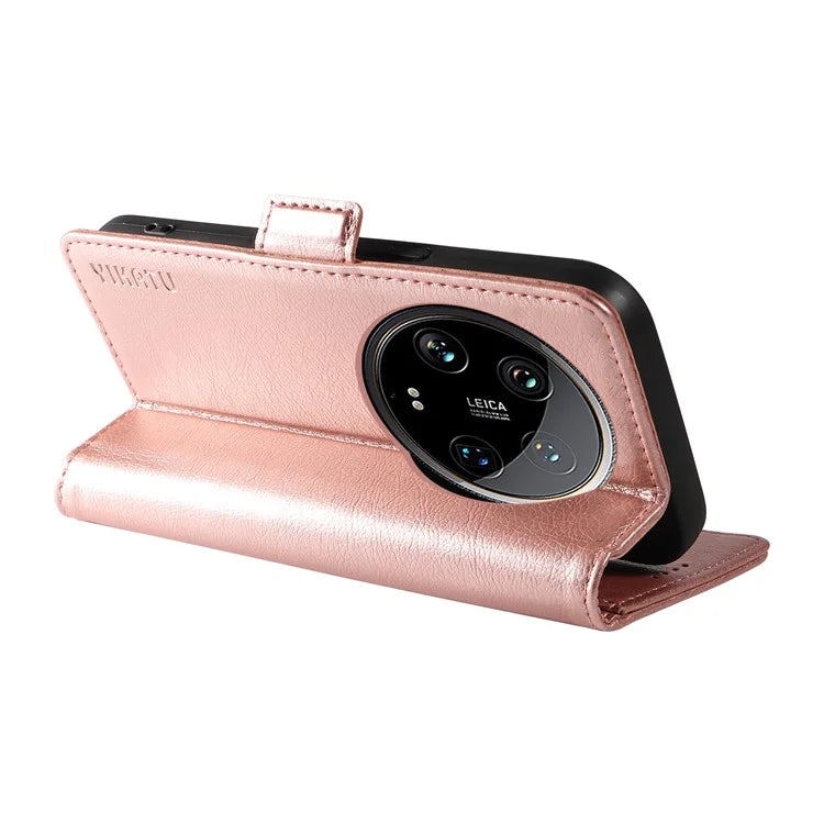 YIKATU YK-007 For Xiaomi 14 Ultra Case PU Leather Stand Folio Card Holder Phone Cover
