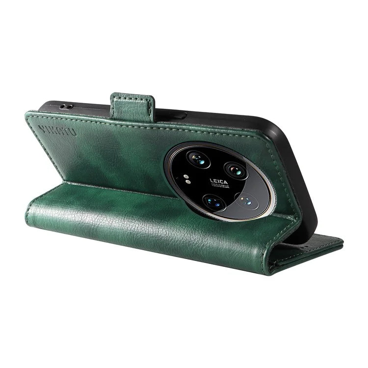 YIKATU YK-007 For Xiaomi 14 Ultra Case PU Leather Stand Folio Card Holder Phone Cover