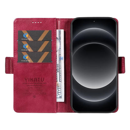YIKATU YK-007 For Xiaomi 14 Ultra Case PU Leather Stand Folio Card Holder Phone Cover