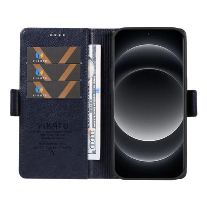 YIKATU YK-007 For Xiaomi 14 Ultra Case PU Leather Stand Folio Card Holder Phone Cover