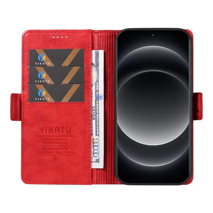 YIKATU YK-007 For Xiaomi 14 Ultra Case PU Leather Stand Folio Card Holder Phone Cover