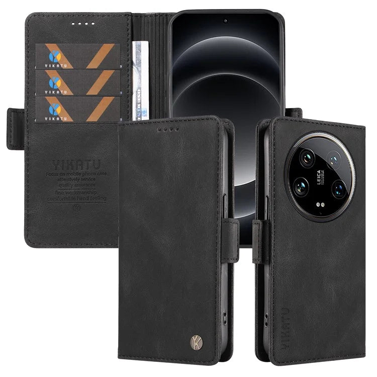 YIKATU YK-005 For Xiaomi 14 Ultra Case Wallet Leather Shockproof Phone Cover