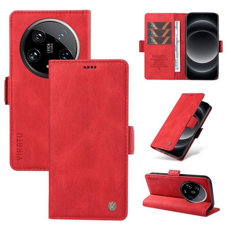 YIKATU YK-005 For Xiaomi 14 Ultra Case Wallet Leather Shockproof Phone Cover