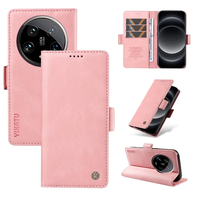 YIKATU YK-005 For Xiaomi 14 Ultra Case Wallet Leather Shockproof Phone Cover