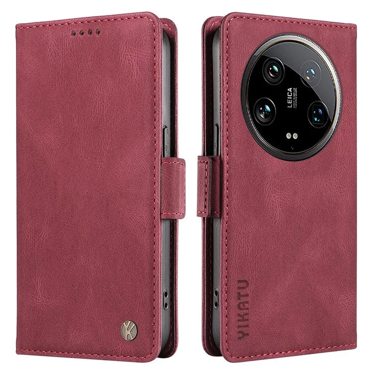 YIKATU YK-005 For Xiaomi 14 Ultra Case Wallet Leather Shockproof Phone Cover