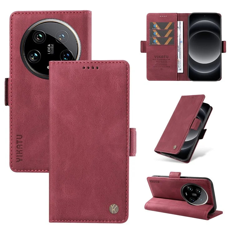 YIKATU YK-005 For Xiaomi 14 Ultra Case Wallet Leather Shockproof Phone Cover