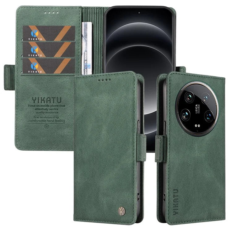 YIKATU YK-005 For Xiaomi 14 Ultra Case Wallet Leather Shockproof Phone Cover