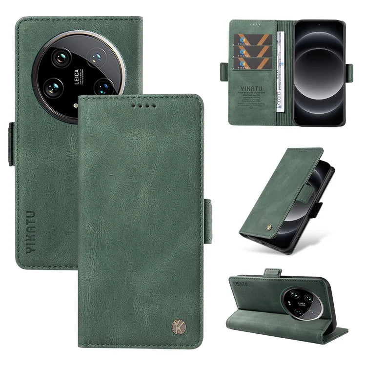 YIKATU YK-005 For Xiaomi 14 Ultra Case Wallet Leather Shockproof Phone Cover