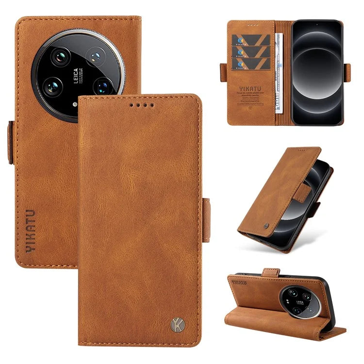 YIKATU YK-005 For Xiaomi 14 Ultra Case Wallet Leather Shockproof Phone Cover