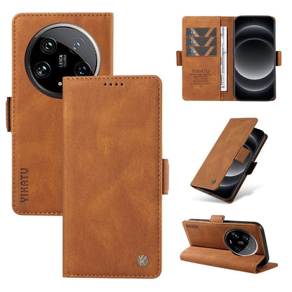 YIKATU YK-005 For Xiaomi 14 Ultra Case Wallet Leather Shockproof Phone Cover