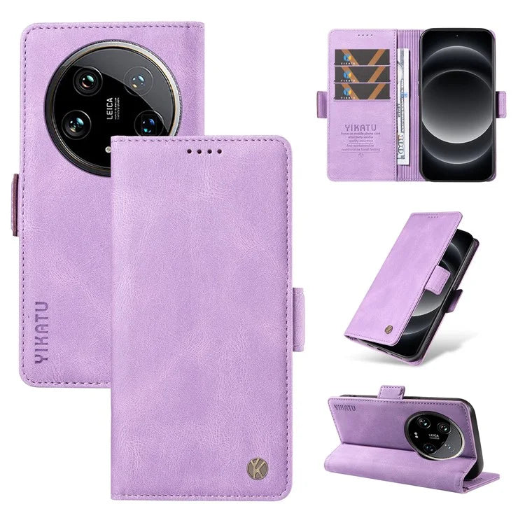 YIKATU YK-005 For Xiaomi 14 Ultra Case Wallet Leather Shockproof Phone Cover