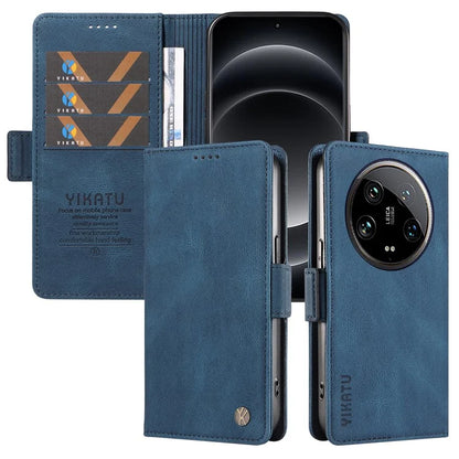 YIKATU YK-005 For Xiaomi 14 Ultra Case Wallet Leather Shockproof Phone Cover