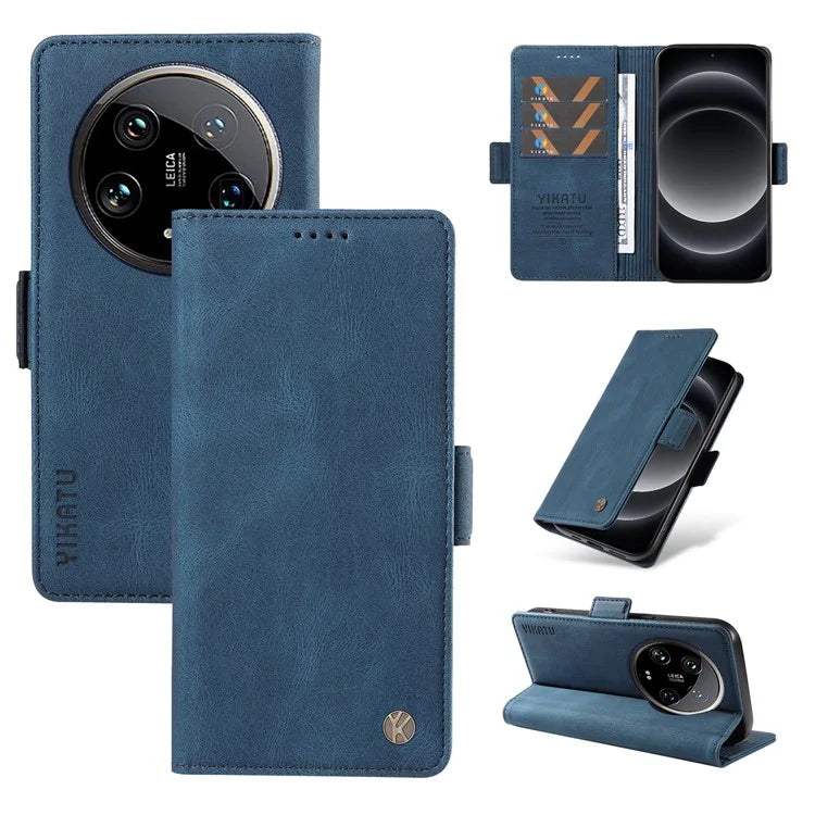 YIKATU YK-005 For Xiaomi 14 Ultra Case Wallet Leather Shockproof Phone Cover