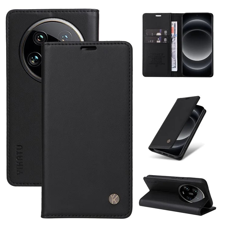 YIKATU YK-001 For Xiaomi 14 Ultra Case Magnetic Closure PU Leather Cover