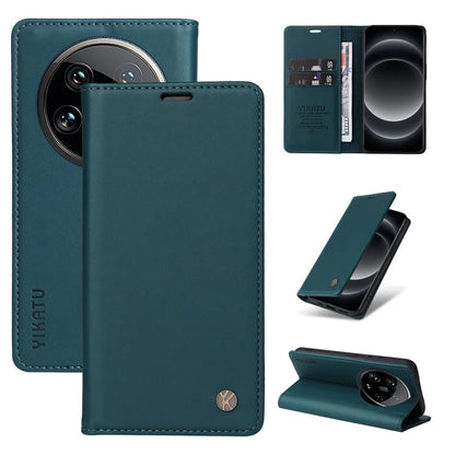 YIKATU YK-001 For Xiaomi 14 Ultra Case Magnetic Closure PU Leather Cover