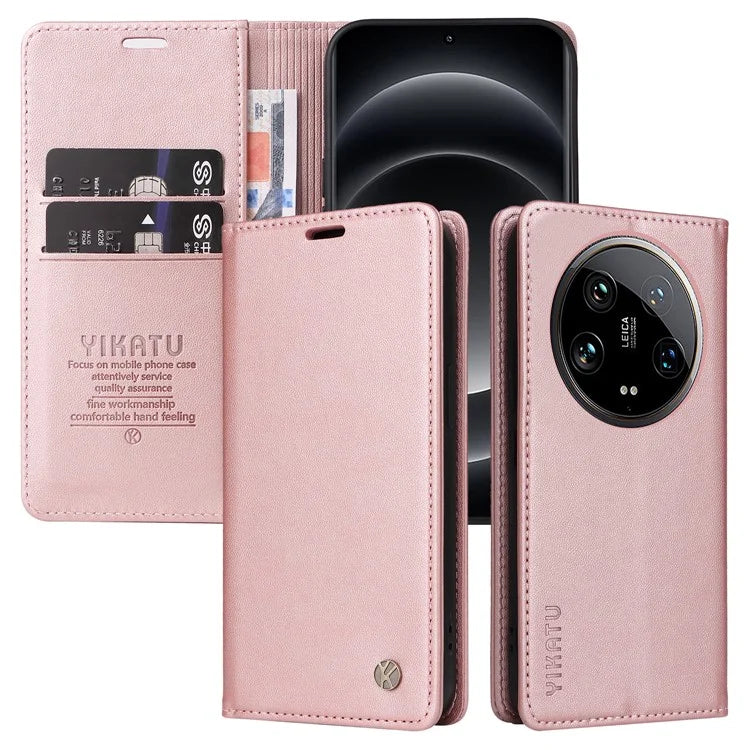 YIKATU YK-001 For Xiaomi 14 Ultra Case Magnetic Closure PU Leather Cover