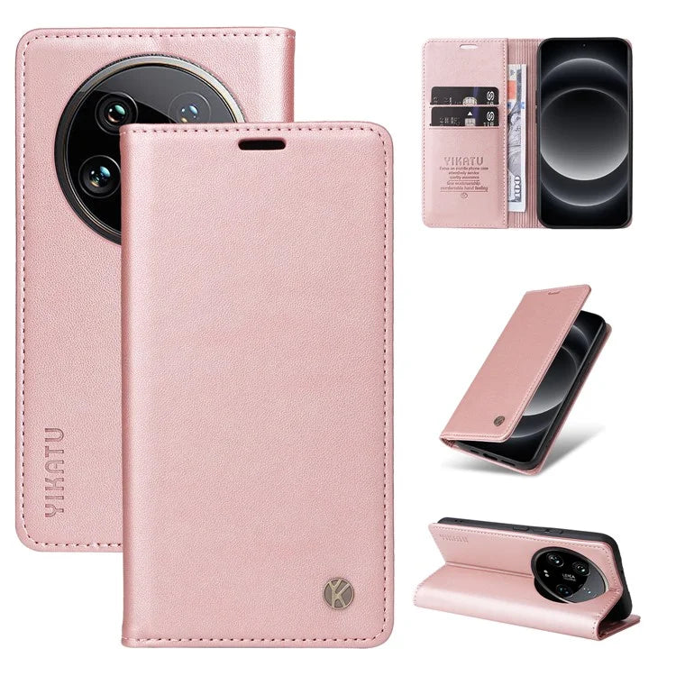 YIKATU YK-001 For Xiaomi 14 Ultra Case Magnetic Closure PU Leather Cover