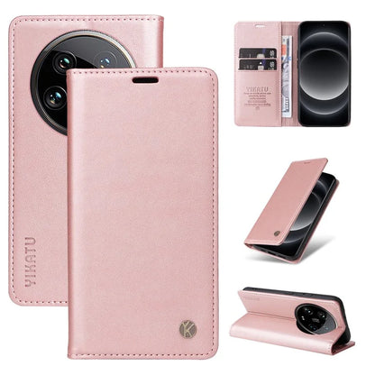 YIKATU YK-001 For Xiaomi 14 Ultra Case Magnetic Closure PU Leather Cover