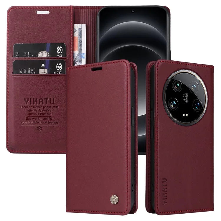YIKATU YK-001 For Xiaomi 14 Ultra Case Magnetic Closure PU Leather Cover