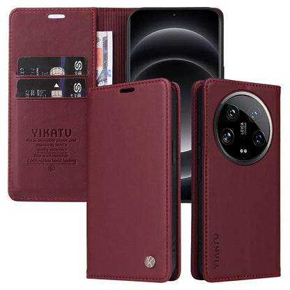 YIKATU YK-001 For Xiaomi 14 Ultra Case Magnetic Closure PU Leather Cover