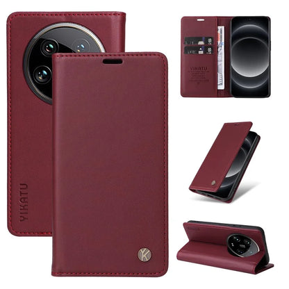 YIKATU YK-001 For Xiaomi 14 Ultra Case Magnetic Closure PU Leather Cover